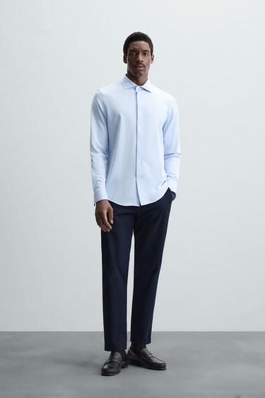 OVERHEMD IN REGULAR FIT - Hemelsblauw van Zara