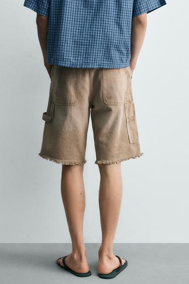 RELAXED FIT CARPENTER POCKET BERMUDA SHORTS - Sand by Zara - Image 2