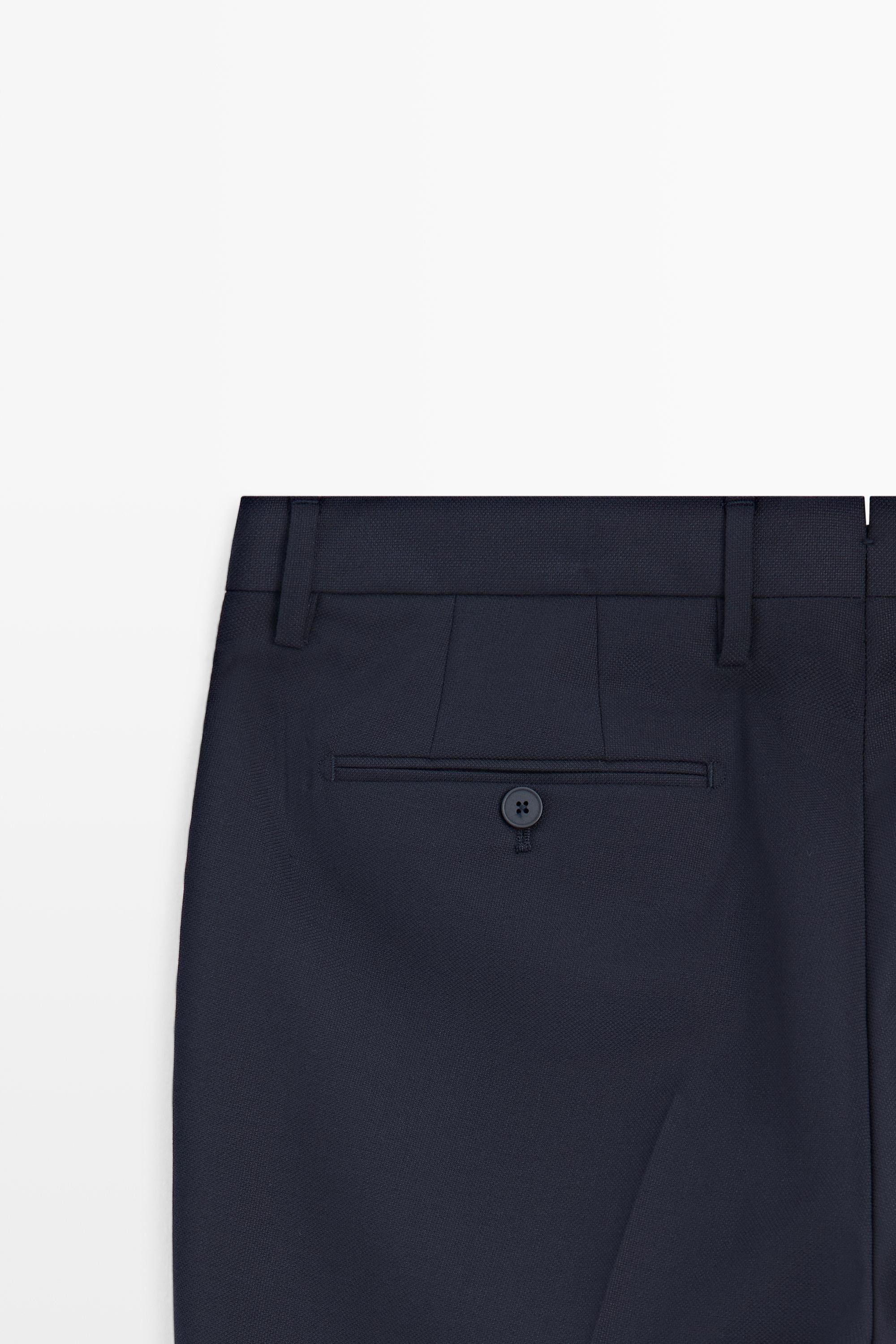 Textured suit pants