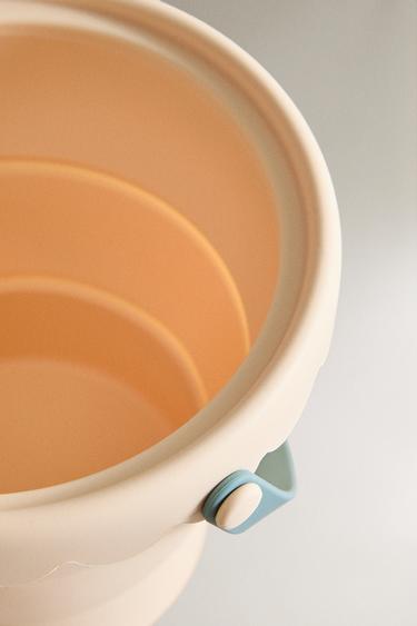 KIDS' SILICONE BEACH BUCKET TOY - Yellow by Zara - Image 1