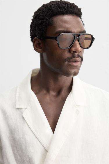100% LINEN KIMONO SHIRT - White by Zara - Image 4