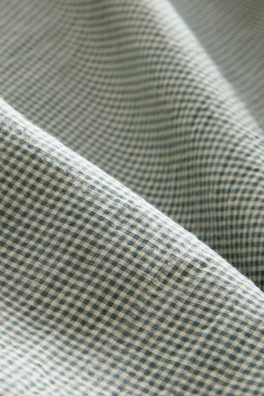 CHILDREN'S GINGHAM FLAT SHEET - Green by Zara - Image 4