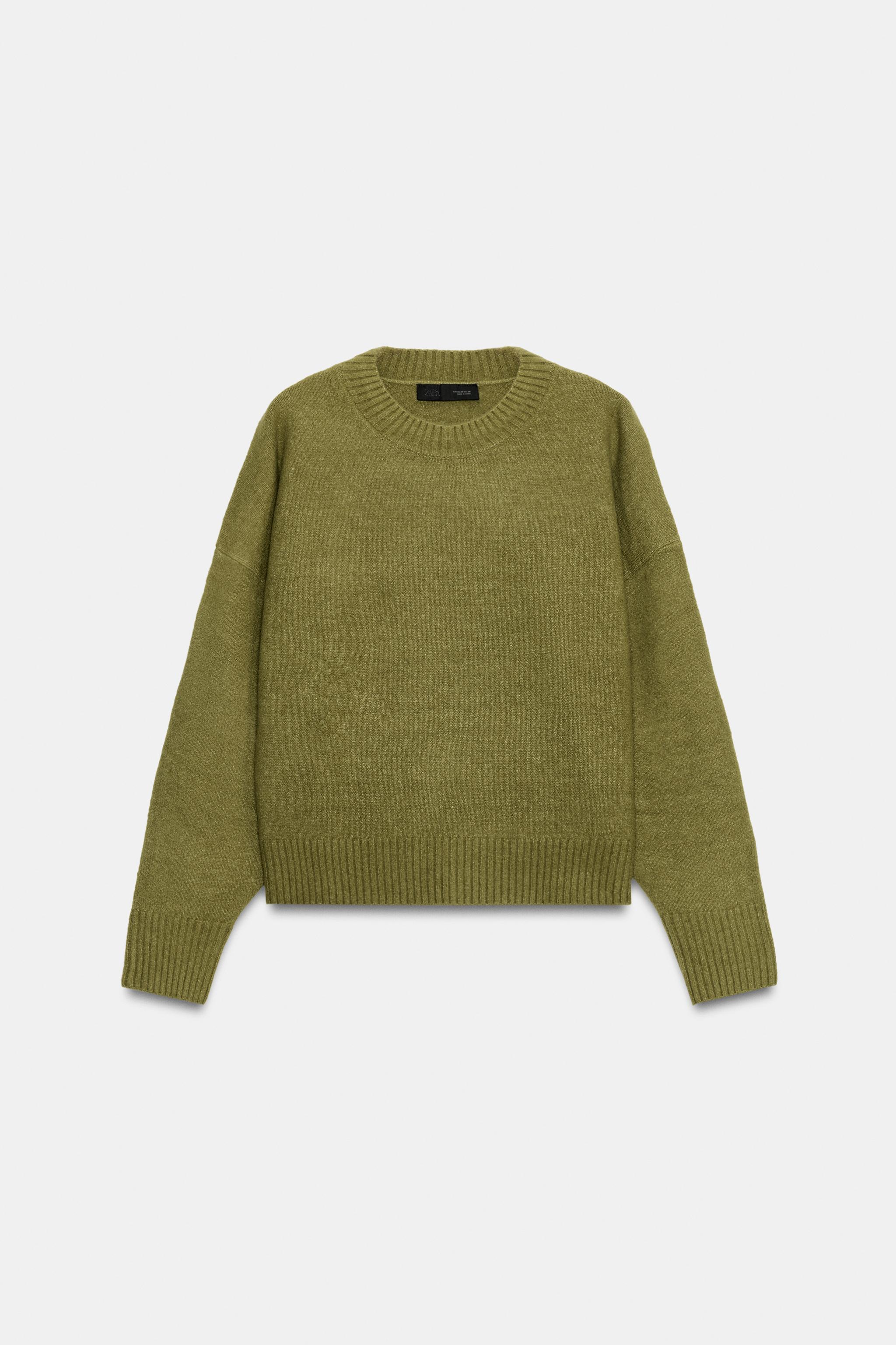 SUÉTER DE TRICÔ SOFT - Azeite | ZARA Brasil
