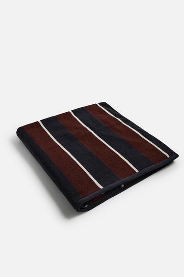 STRIPED BEACH TOWEL - Black / Brown by Zara - Image 1