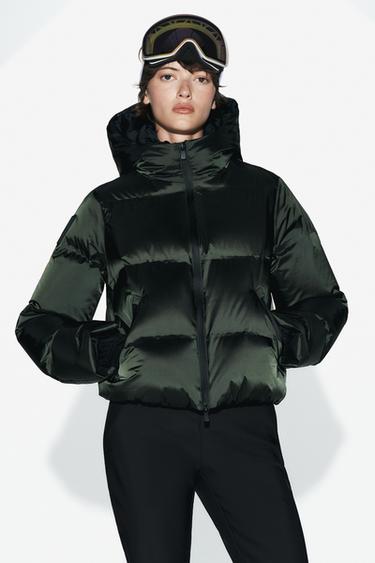 DOWN JACKET WATER RESISTANT AND WIND PROTECTION RECCO® TECHNOLOGY SKI COLLECTION - Khaki by Zara