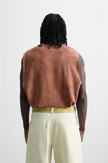 WASHED KNIT TANK TOP - Brick by Zara - Image 2