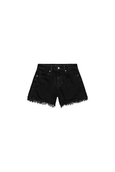 SHORTS Z1975 DENIM ENCAJE - Negro de Zara