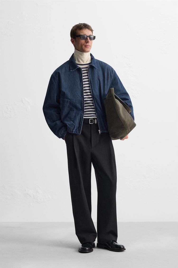 キルティングデニムジャケット - ブルー | ZARA Japan / 日本