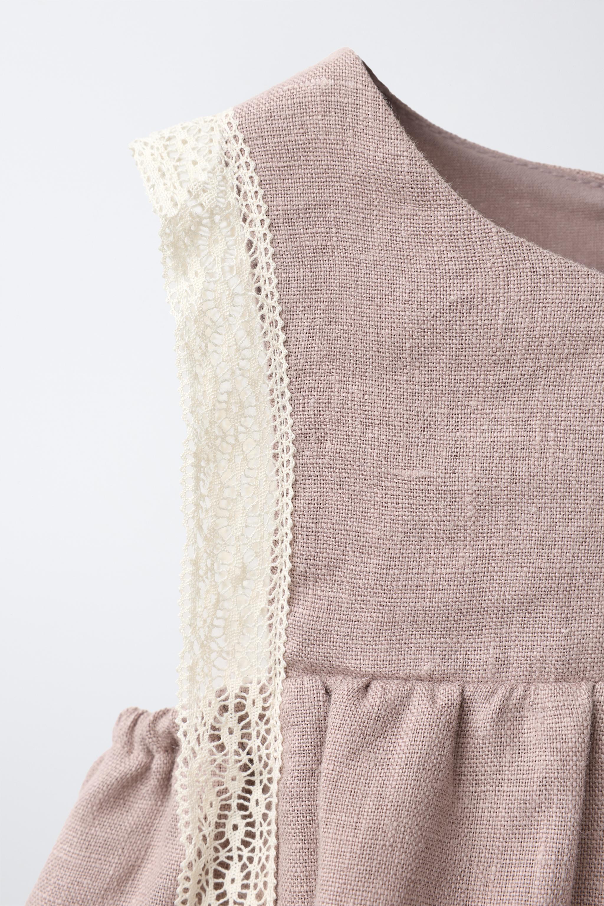 100% LINEN LACE JUMPSUIT