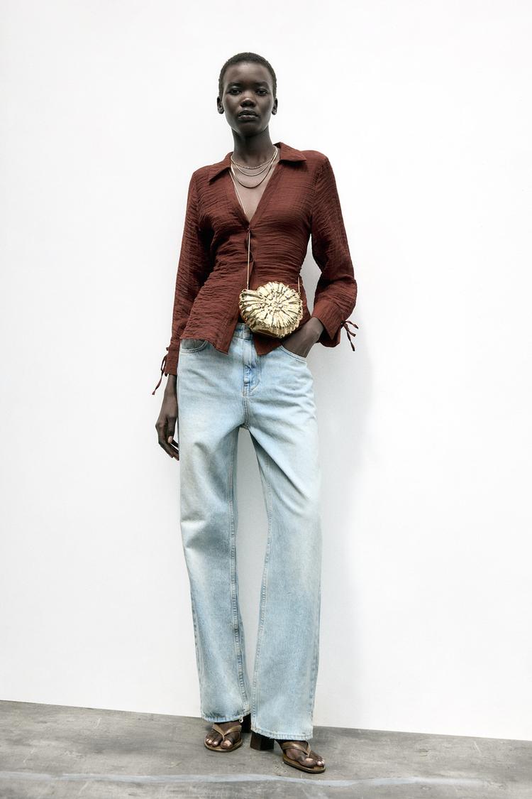 METALICKÁ KABELKA MUŠLE - Zlatá od Zara