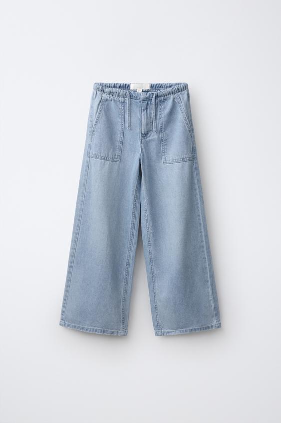 FLUID WIDE-LEG JEANS - Light blue by Zara - Image 0