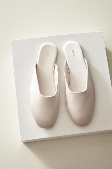 SATEEN MULES - Beige by Zara - Image 5