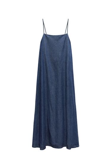 TRF FLOWING DENIM DRESS