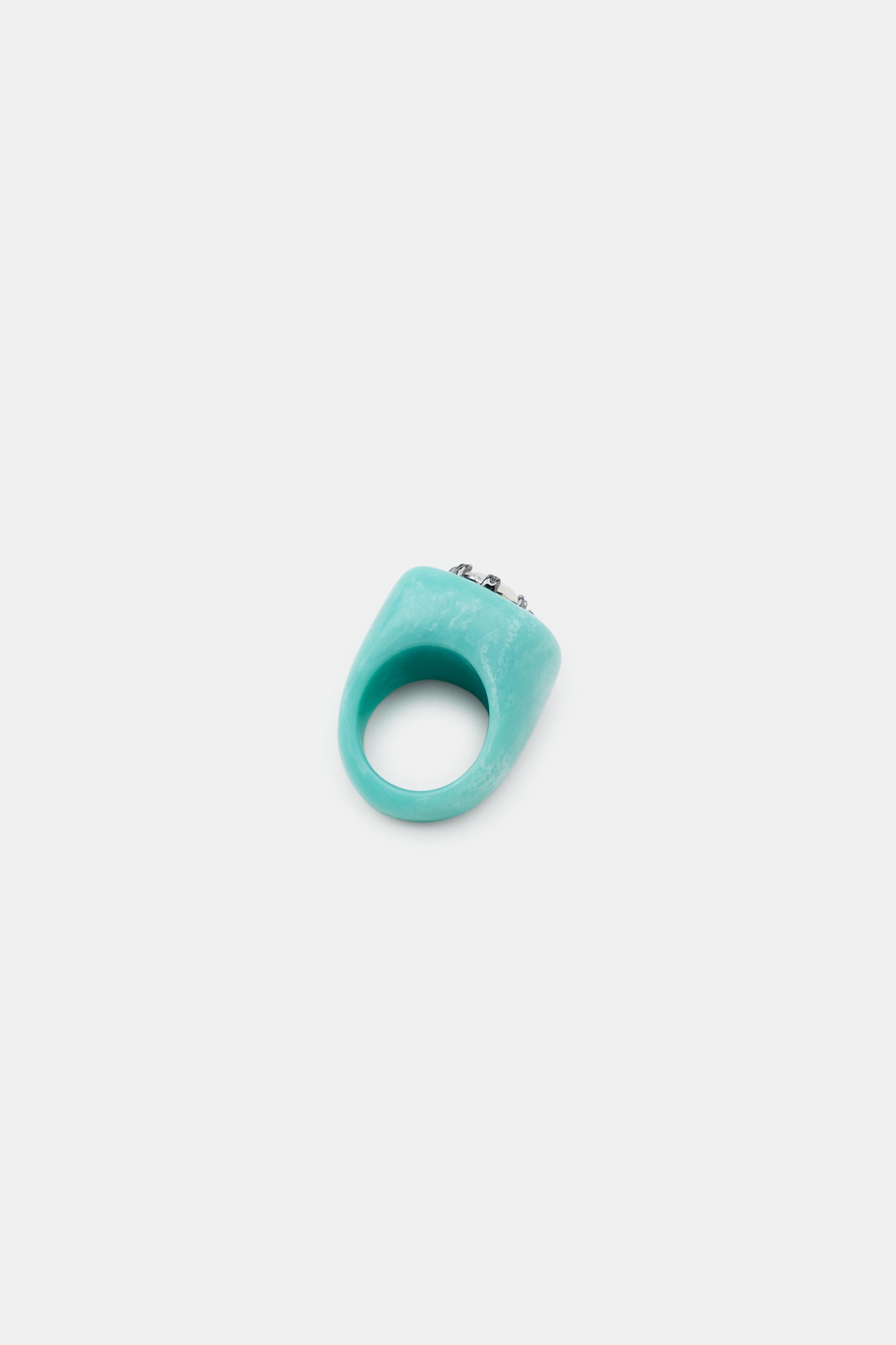 JEWELED RESIN RING
