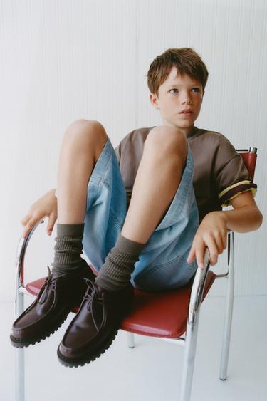WALLABEE EN CUIR - Grenat de Zara