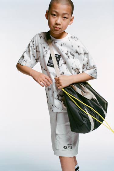 Zara SPORTY CARGO SHORTS - Light gray