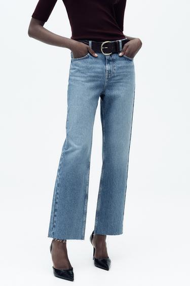 Z1975 HIGH-RISE STRAIGHT JEANS - Mid-blue by Zara
