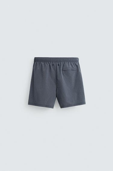 MAILLOT DE BAIN MOYEN RAYURES - Bleu marine de Zara - Image 6