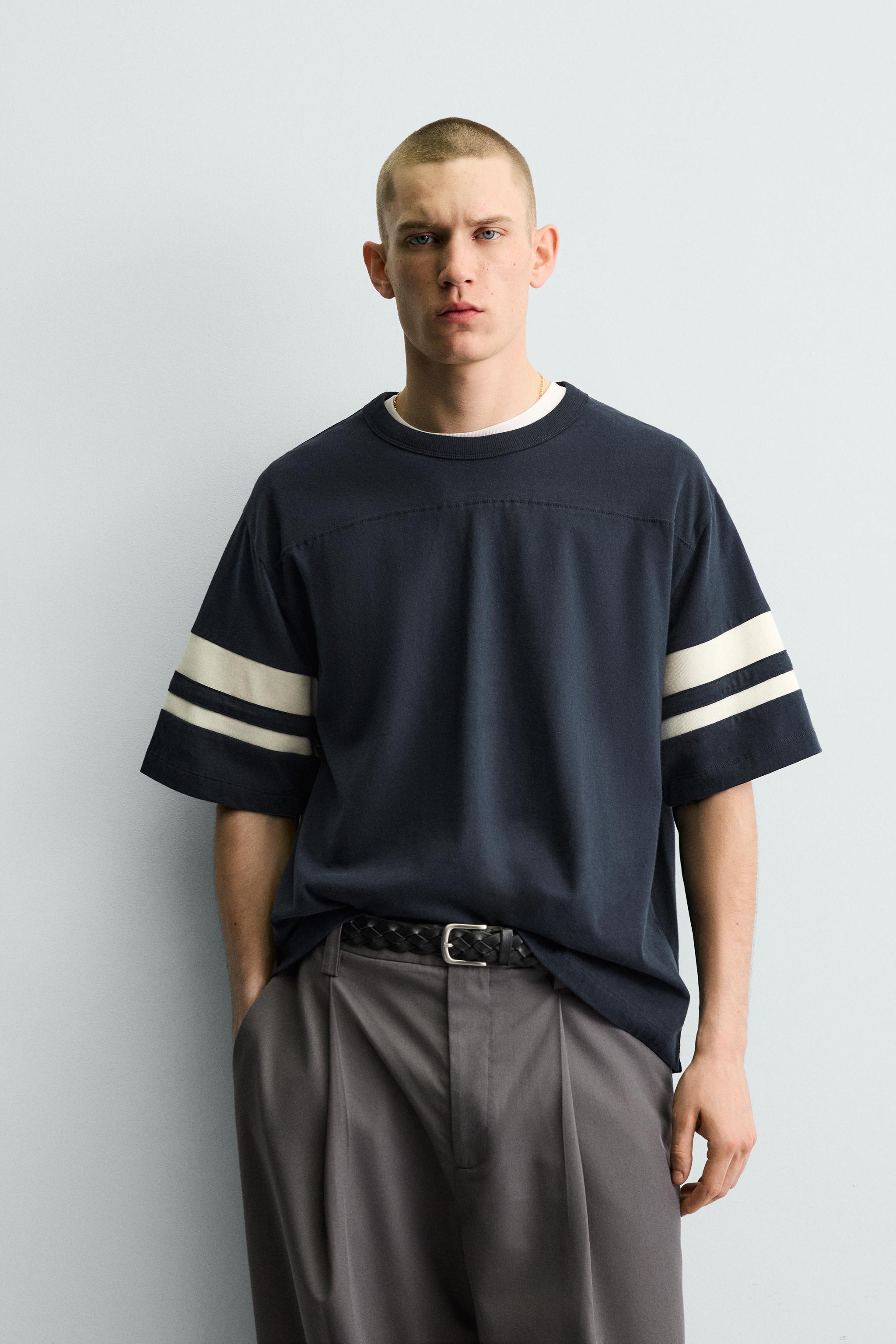 T-SHIRT RELAXED FIT À BANDES