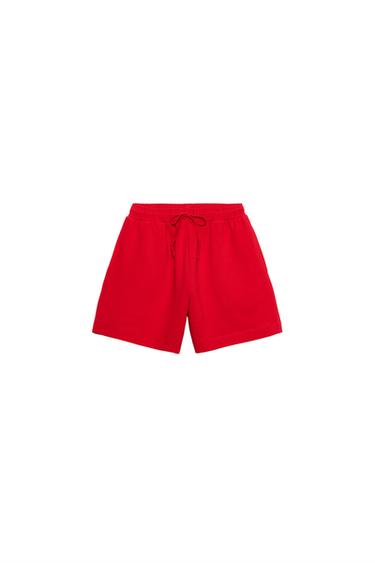 برمودا بأربطة - أحمر الخاص بـ Zara