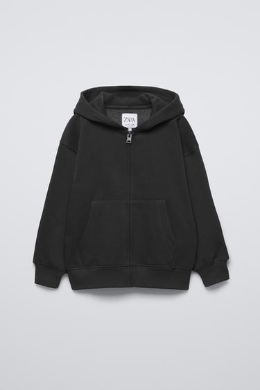 BASIC ZIP-UP HOODIE - Anthracite grey by Zara
