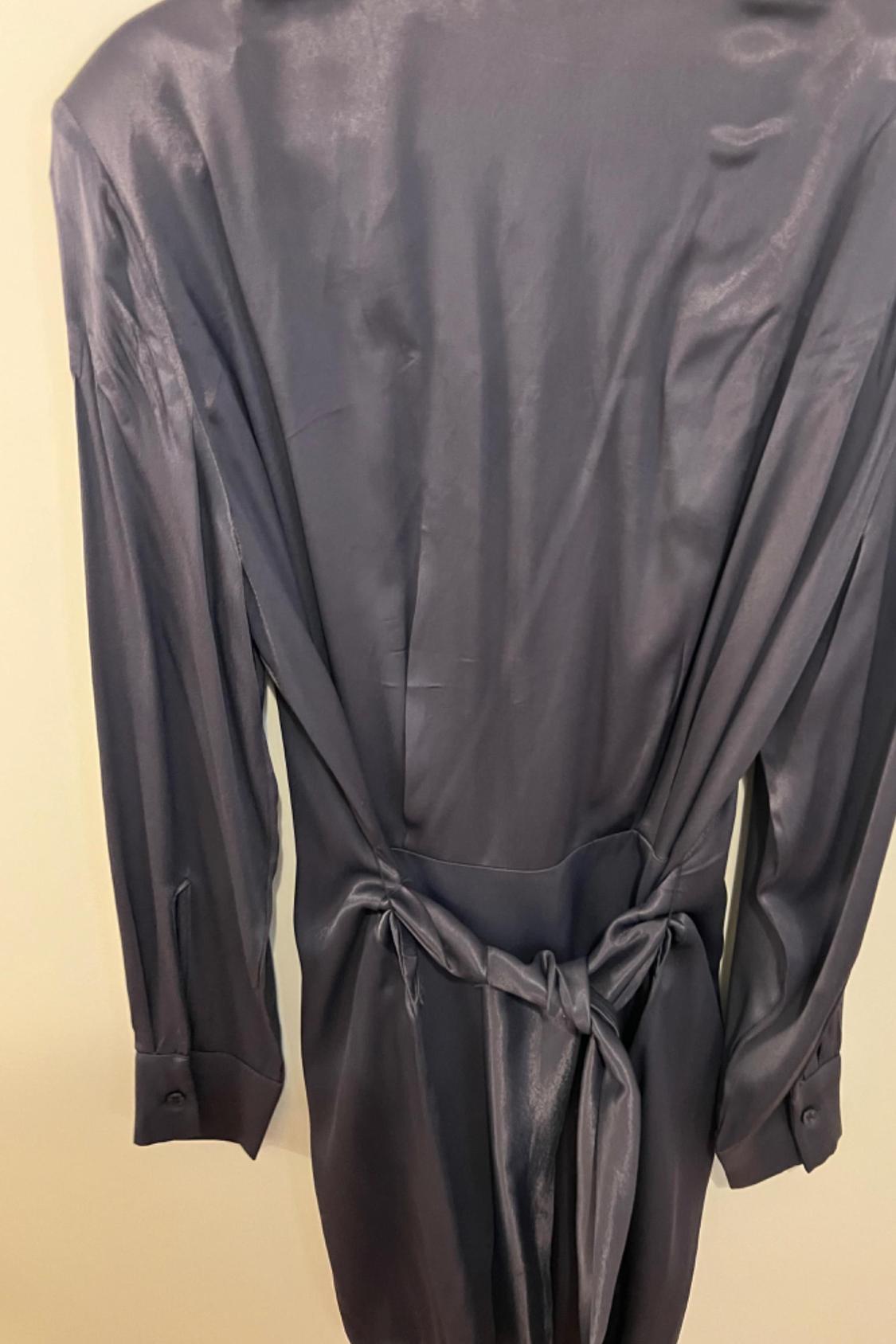 SATIN-EFFECT DRESS WITH KNOT DETAIL - Image 4