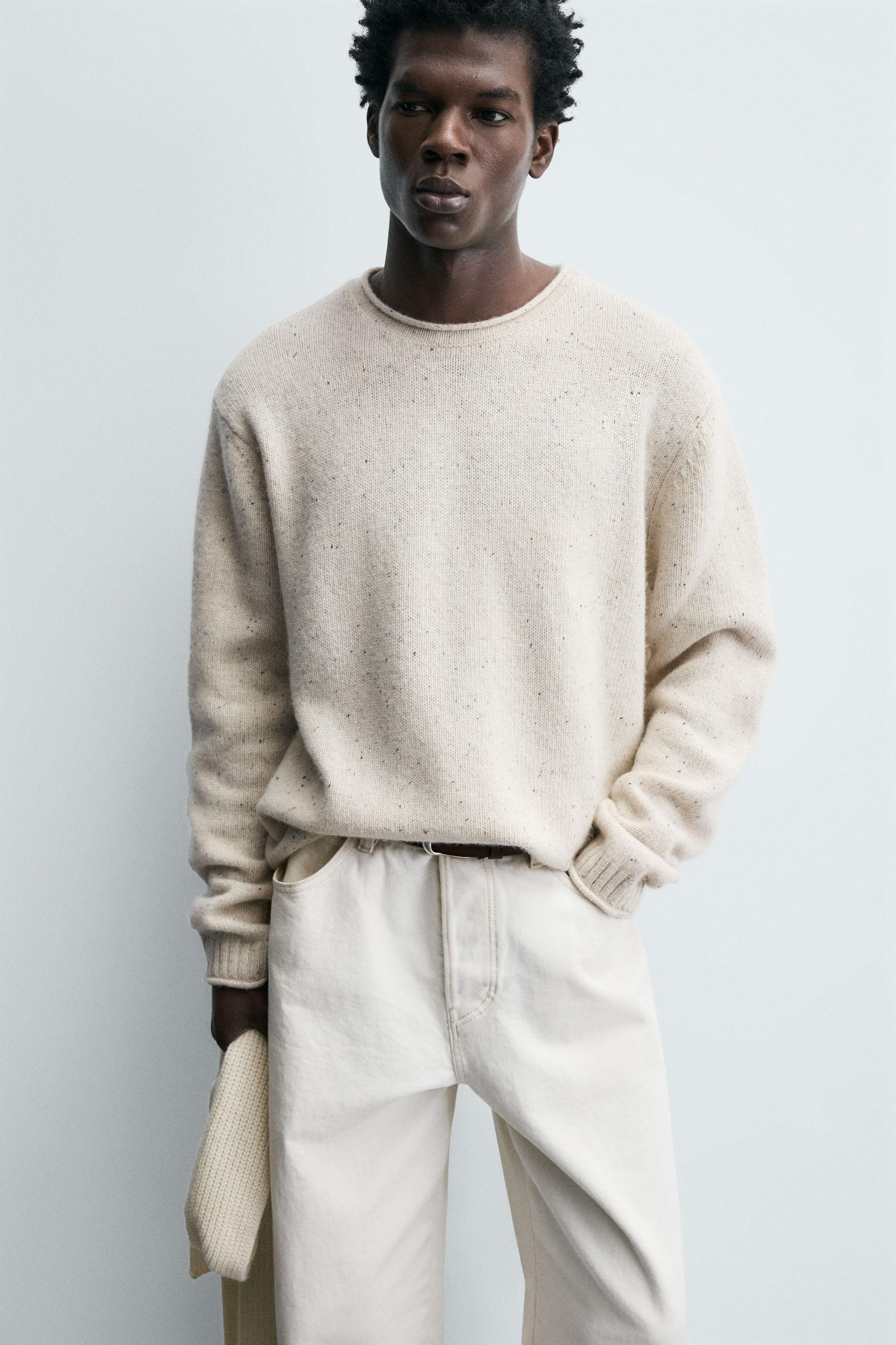 SUÉTER DE LÃ COM BOTÕES - Cru | ZARA Brasil