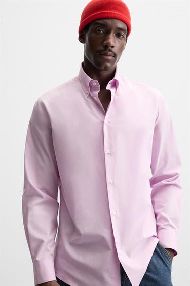 LYOCELL - COTTON SHIRT - Lavender by Zara - Image 4