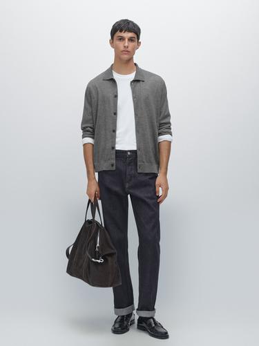 Zara 100% cashmere knit cardigan - Mid-gray - Image 0