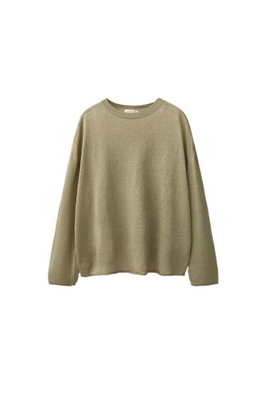 STRICKPULLOVER AUS 100 % LEINEN CREATED BY CARAMEL LONDON X ZARA - Khaki von Zara