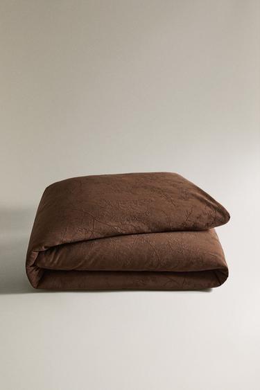 HOUSSE DE COUETTE COTON ET LIN - Marron de Zara - Image 4
