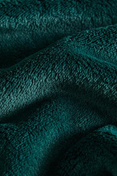 MANTA POLAR LISA FLECOS - Verde de Zara