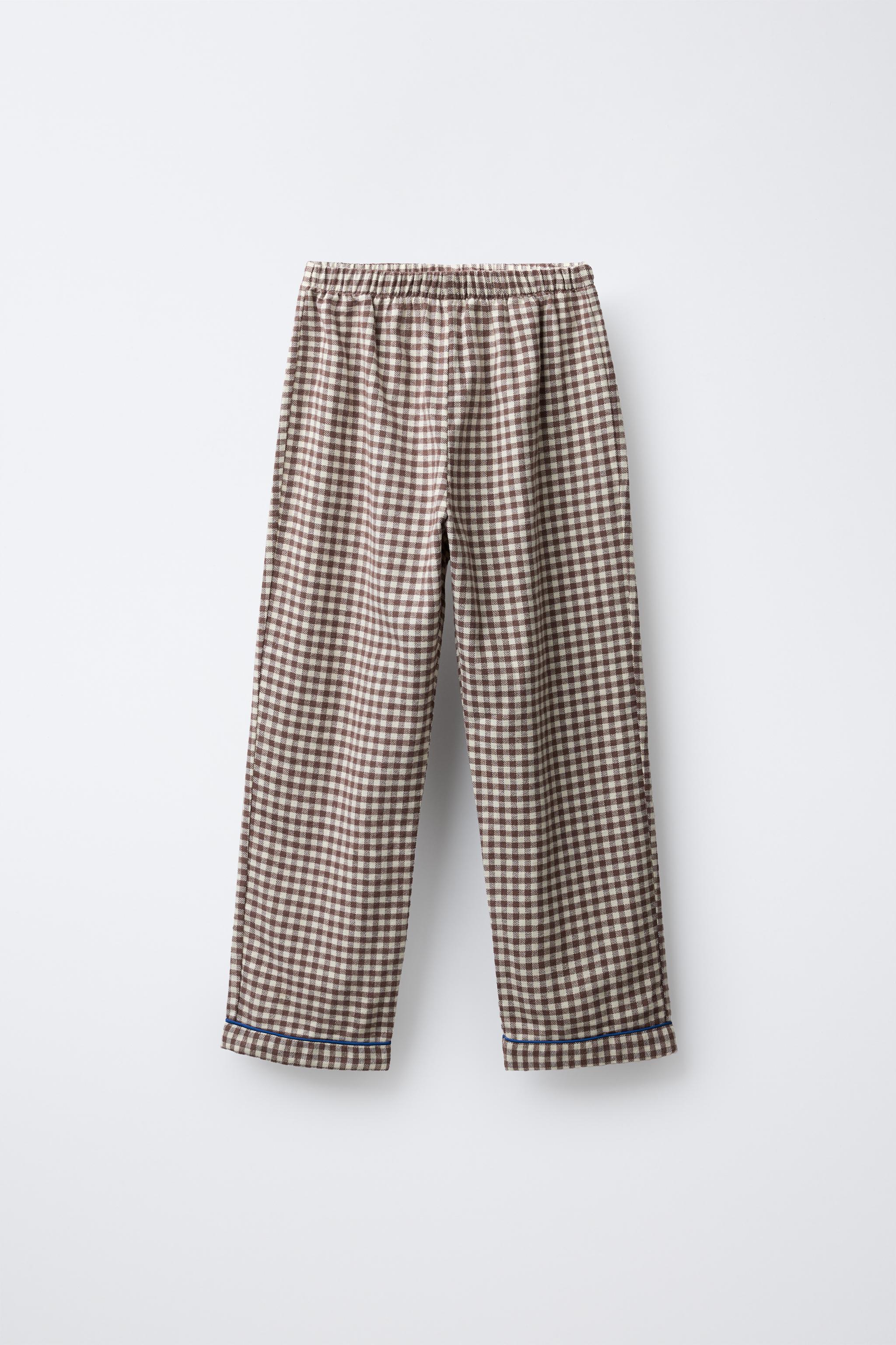 AGES 6-14 / GINGHAM FLANNEL PAJAMAS
