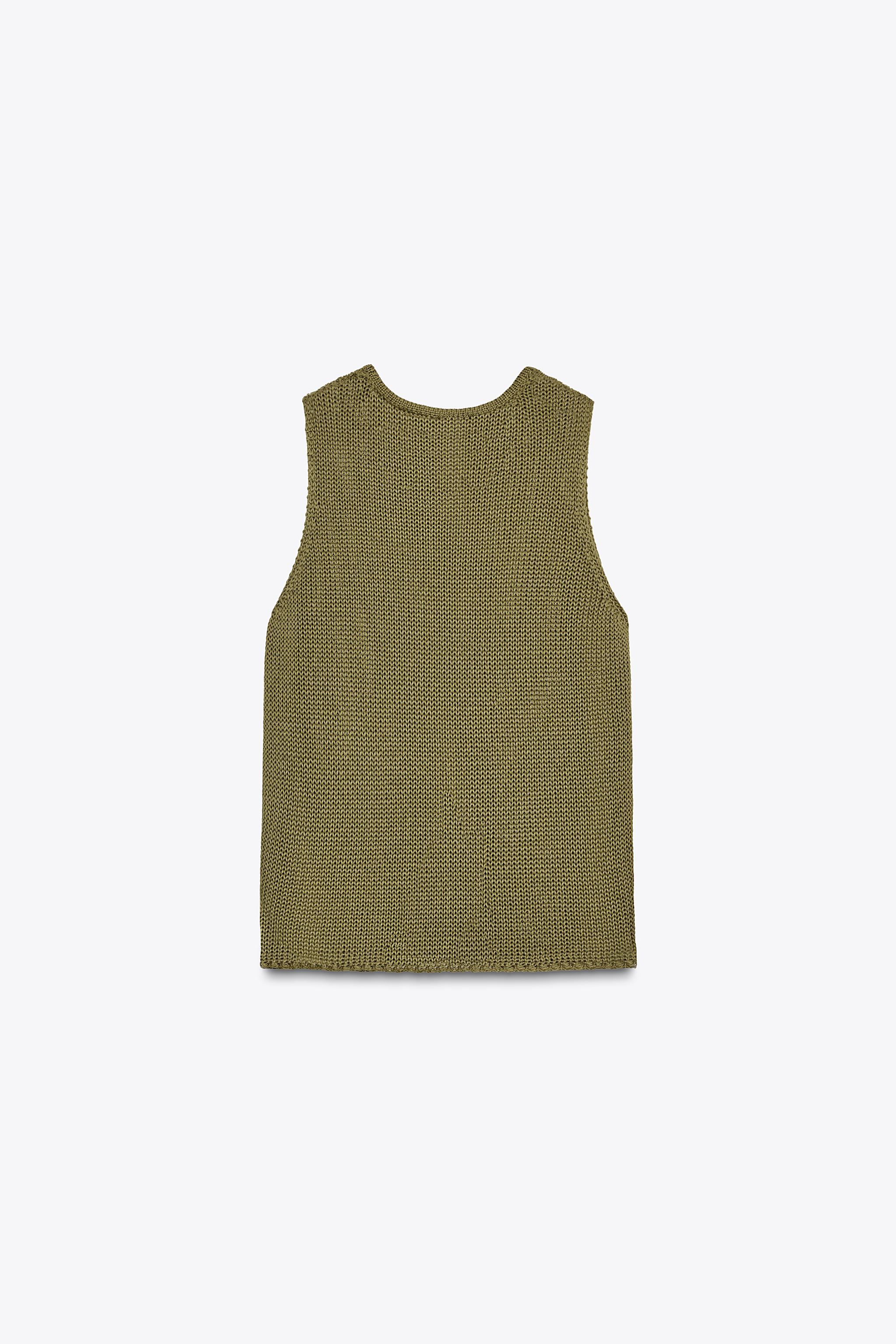 TOP EN MAILLE 100 % COTON