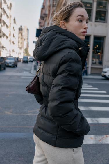 ANORAK COURT TAILLÉ DÉPERLANT ET COUPE-VENT - Noir de Zara - Image 3