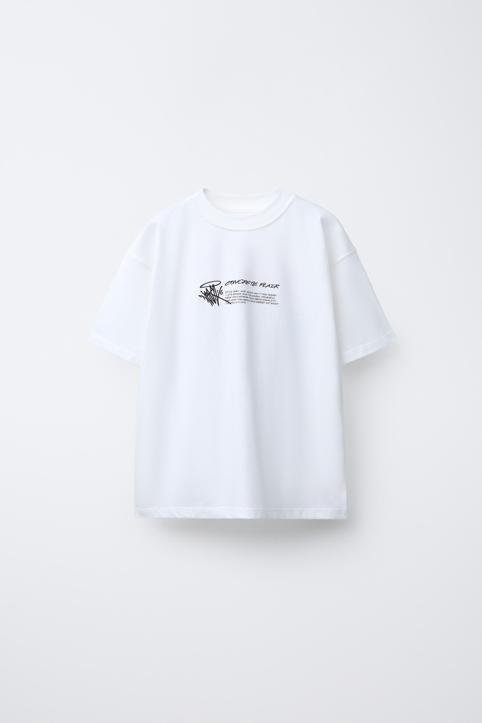 グラフィティプリントTシャツ - ホワイト | ZARA Japan / 日本