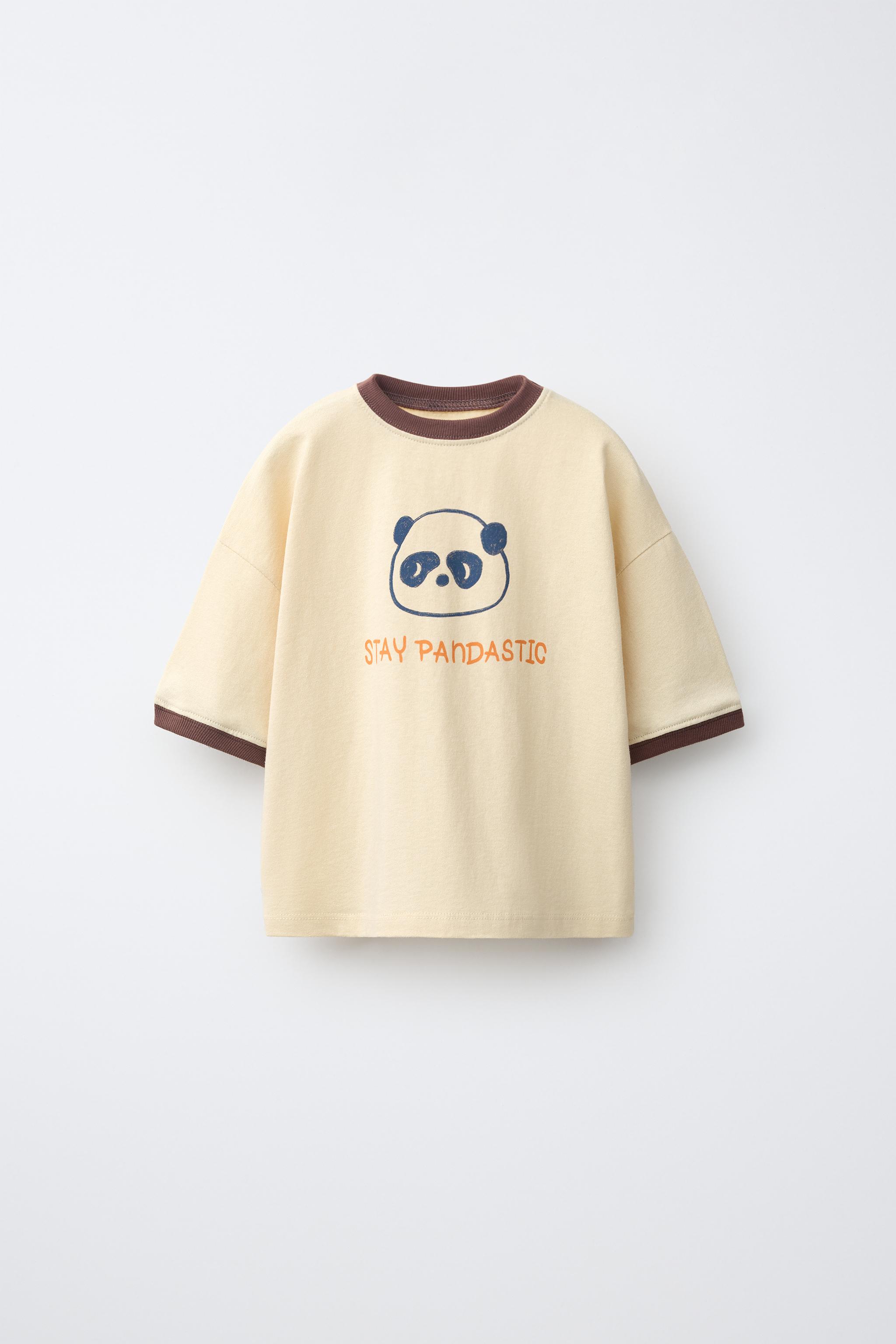 アニマルプリントTシャツ - エクリュ | ZARA Japan / 日本