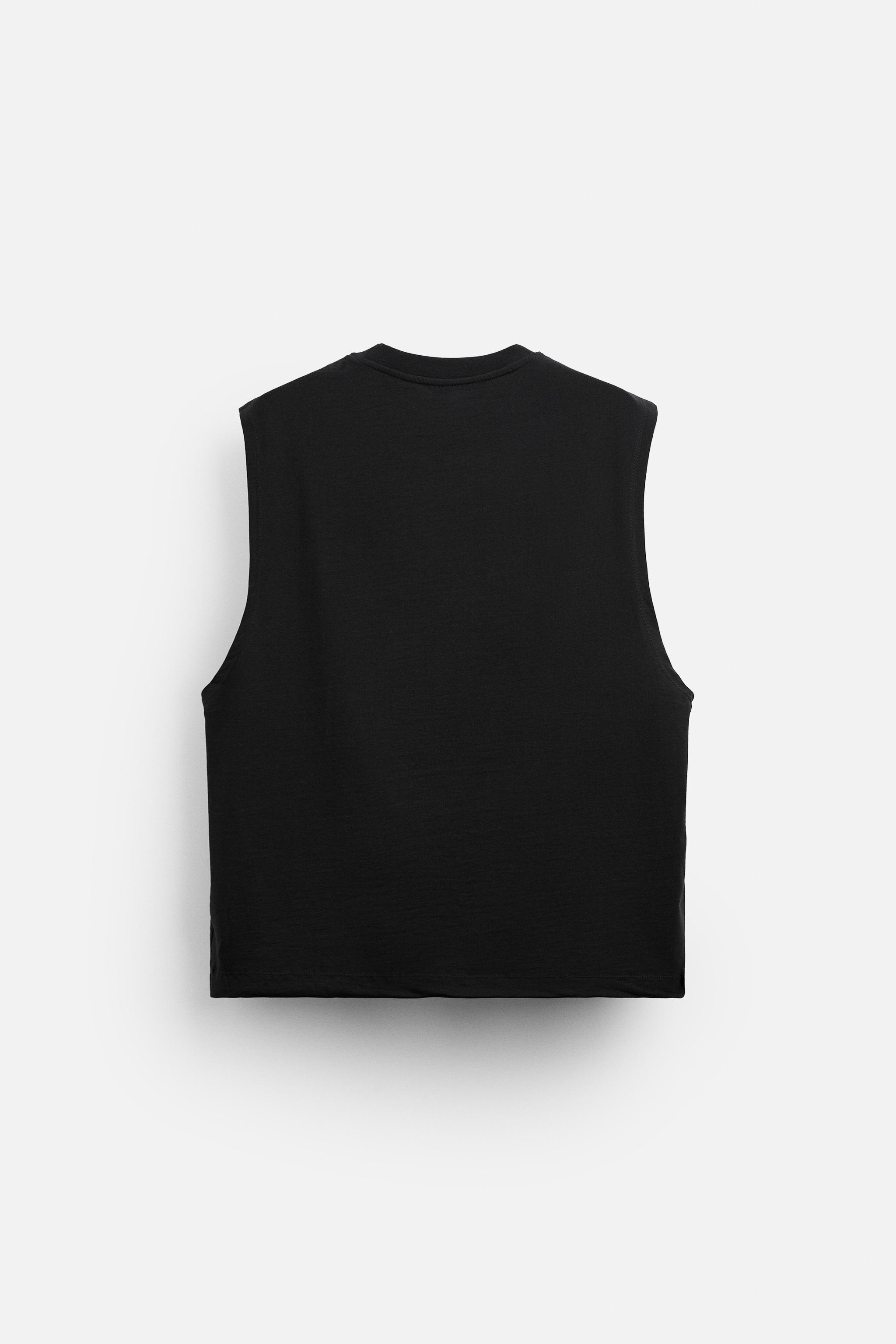 Black sleeveless top best sale