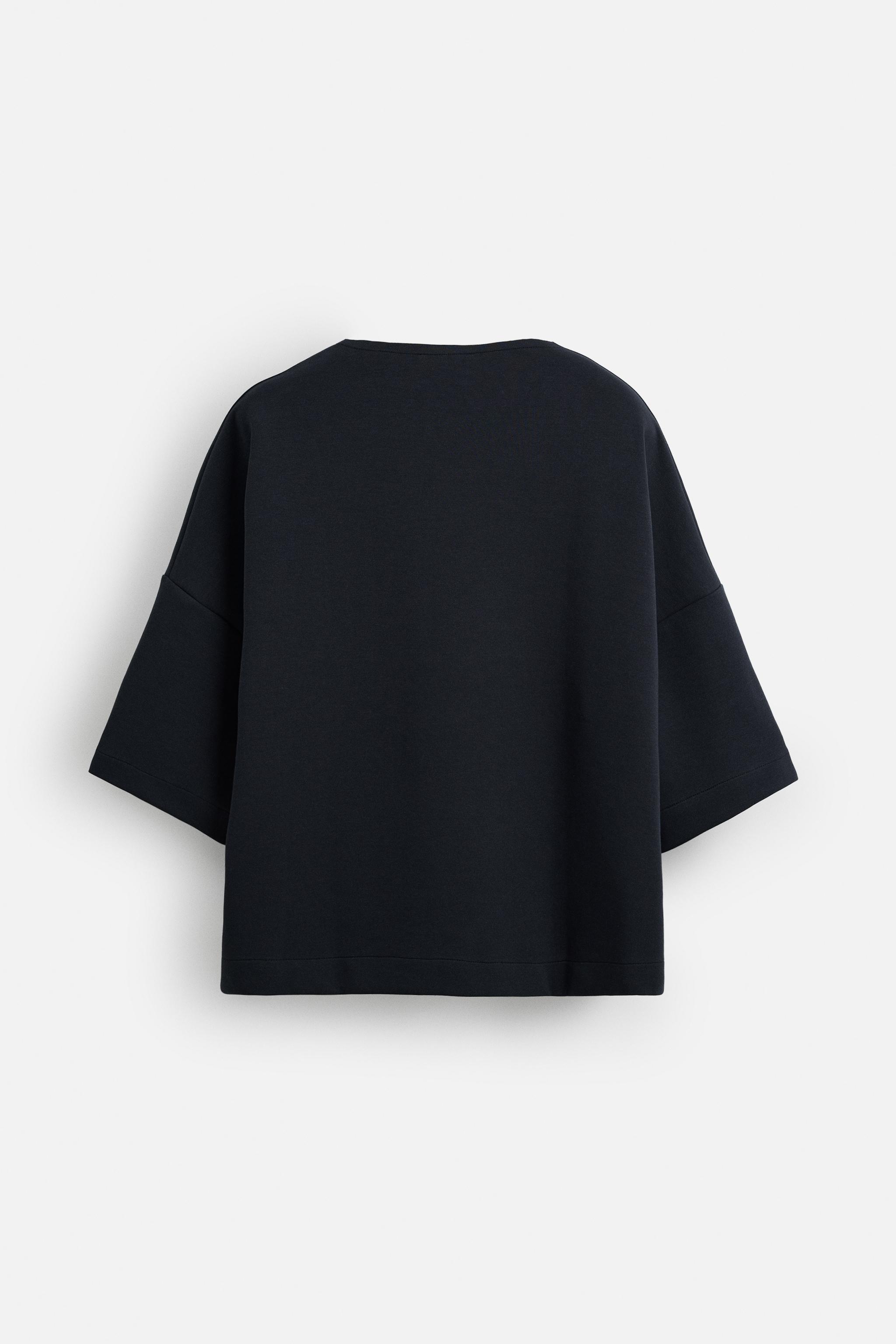 OVERSIZED FIT TECHNICAL SWEATSHIRT - Blue | ZARA United States