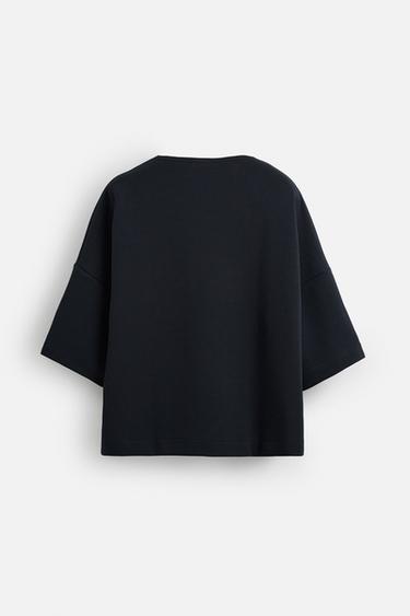 OVERSIZED TECHNICAL SWEATSHIRT - Blue by Zara - Image 8