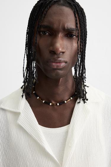 CREASED-EFFECT TEXTURED SHIRT - Oyster-white by Zara - Image 4