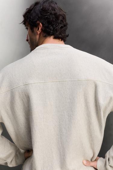 SWEAT D'ENTRAÎNEMENT COL ROND BASIQUE - Gris chiné de Zara - Image 5