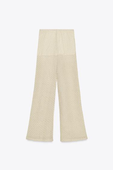 PANTALON FIL MÉTALLISÉ - Doré de Zara - Image 4