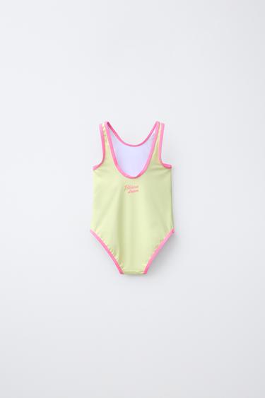 2-6 YEARS / HIBISCUS FLOWER SWIMSUIT - Fuchsia by Zara - Image 1