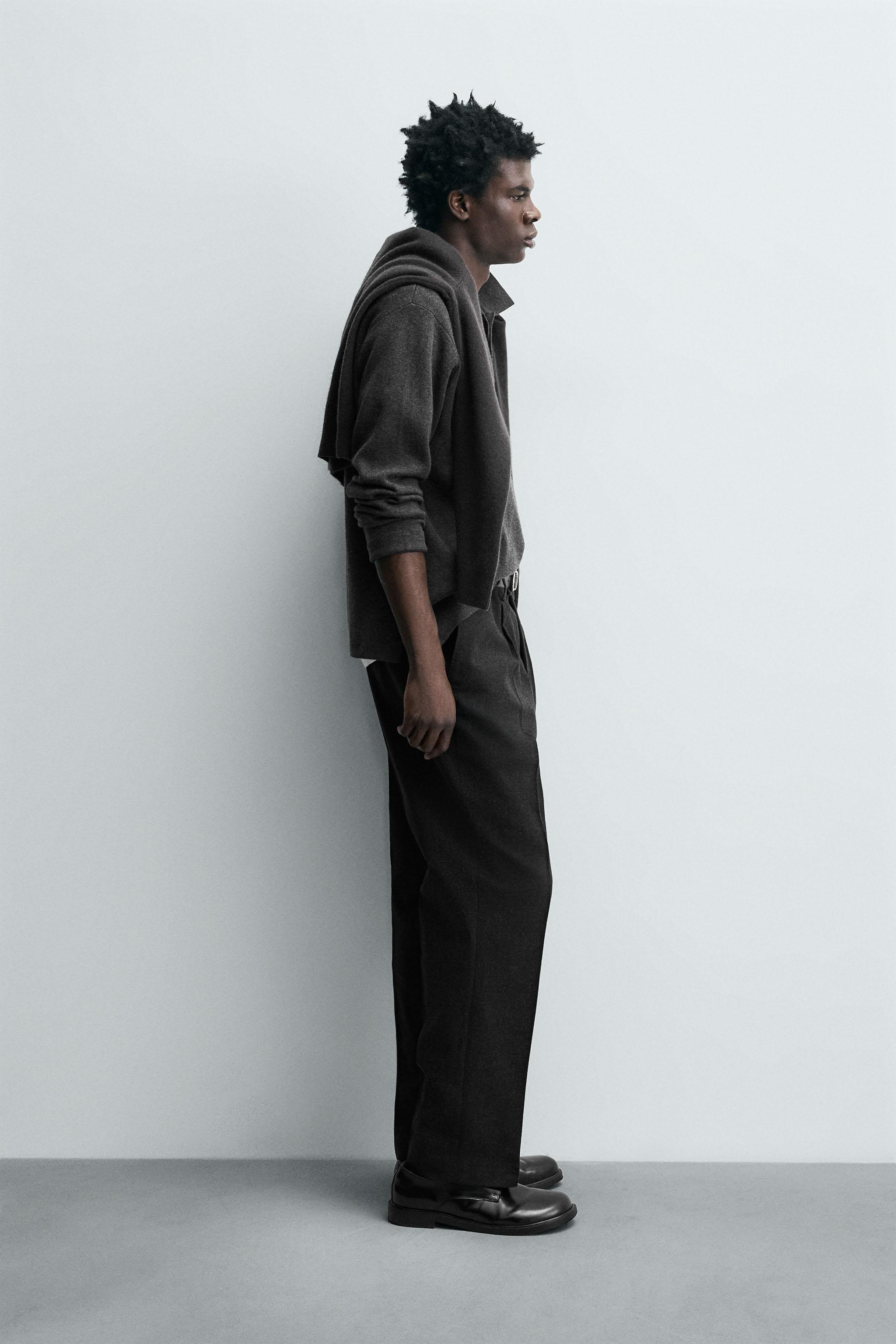 TEXTURED COTTON - WOOL PANTS LIMITED EDITION