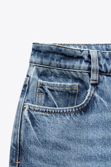 JEANS Z.02 STRAIGHT ANKLE HIGH-WAIST - Mid-blue by Zara - Image 7