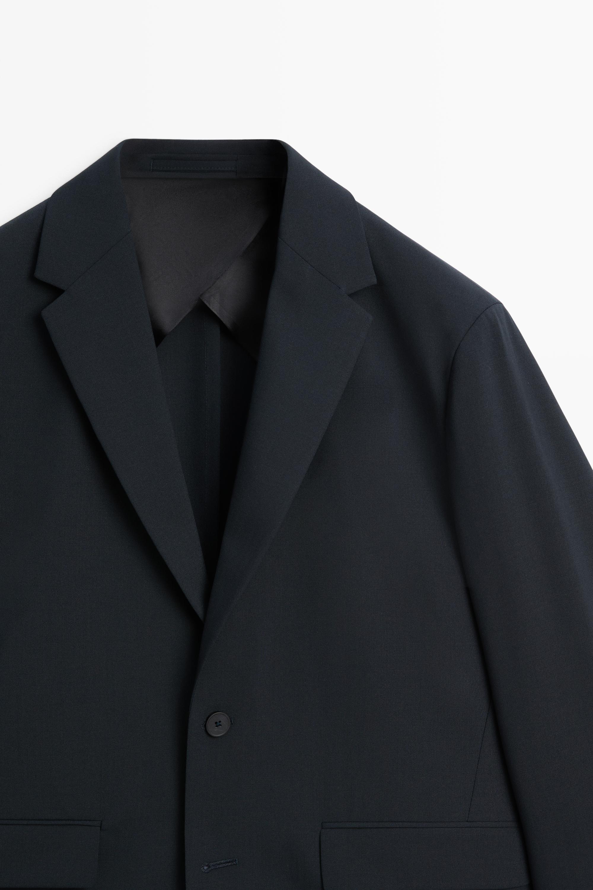 Wool blend suit blazer