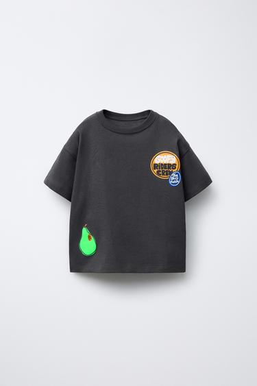 CAMISETA ESTAMPADA - Gris antracita de Zara