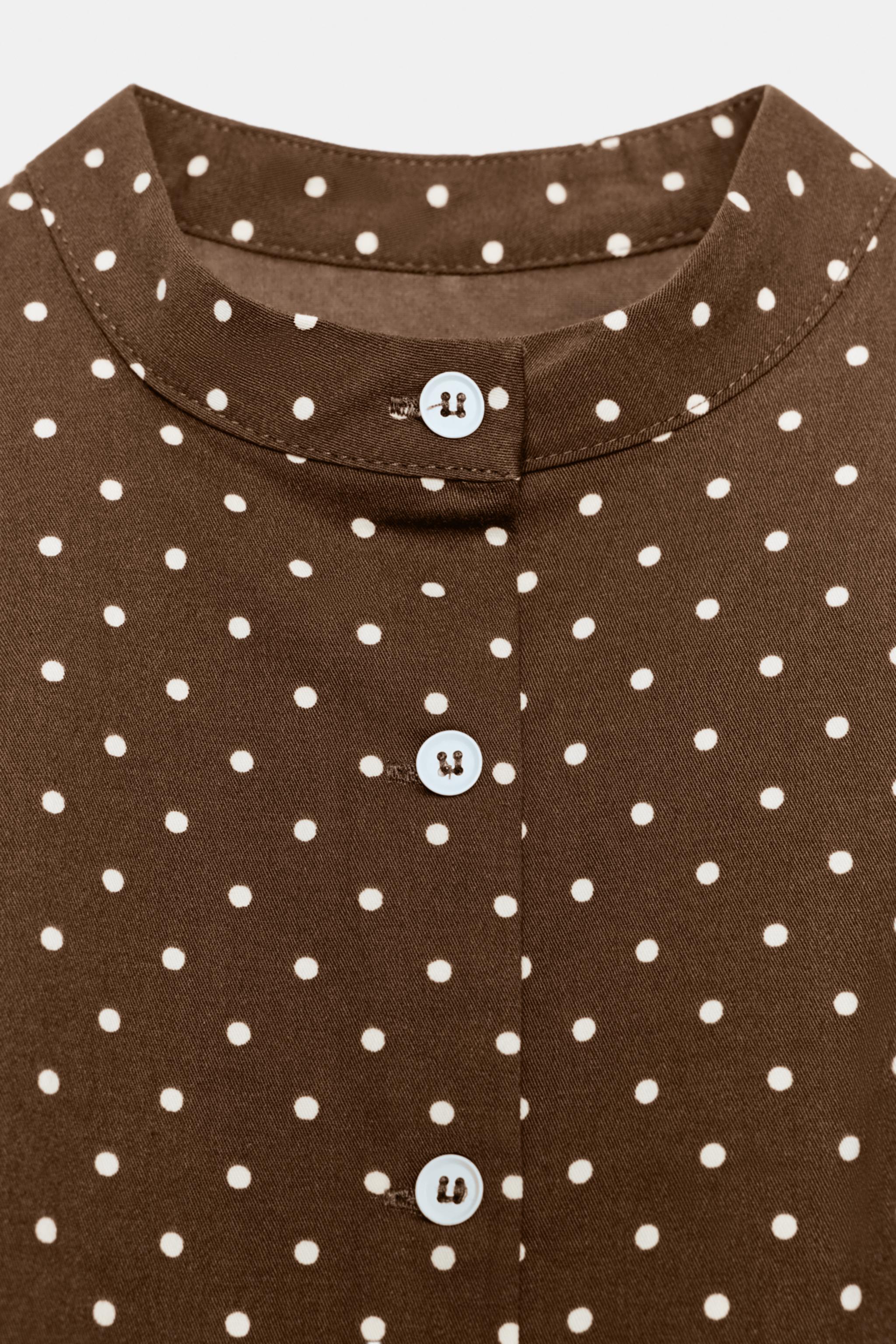 POLKA DOT POPLIN TOP