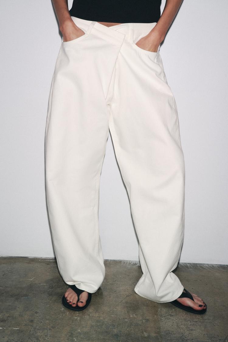 ZW COLLECTION PLEATED COTTON PANTS